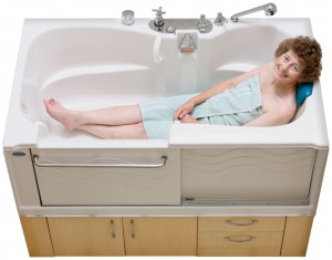 woman in ADL Spa bathtub