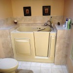 After - Walk-in Tubs offer fixture and drain flexibility.